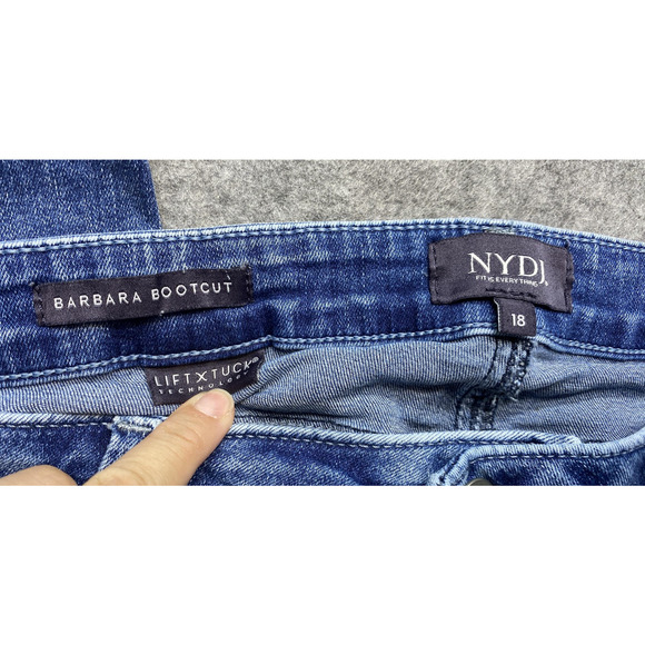NYDJ Jeans Womens 18 Blue Barbara Bootcut Lift Tuck Stretch Denim Pants - Picture 9 of 14